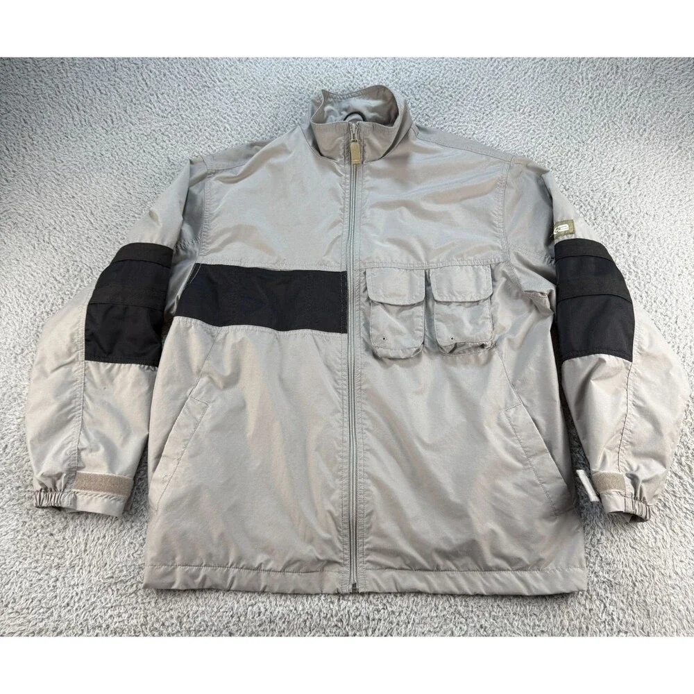 Vintage Nike Fly Fishing Gray Jacket Mens XL Pockets Patagonia Style Colorblock